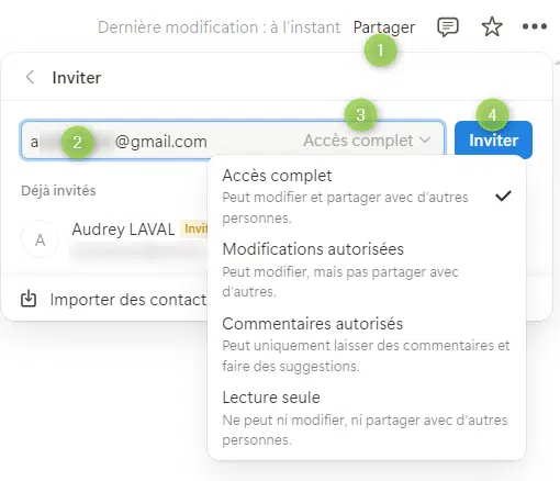 Partager une page Notion Partager une page Notion