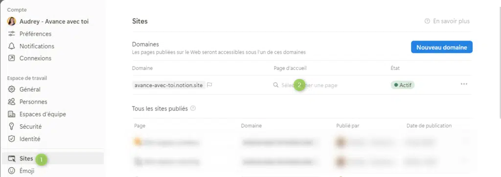 Partager une page Notion Partager une page Notion