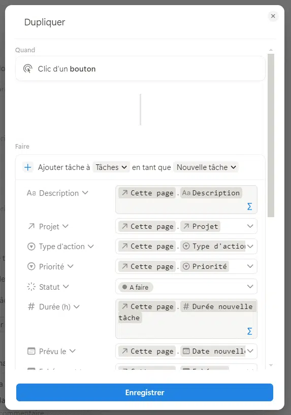 Dupliquer une page Notion